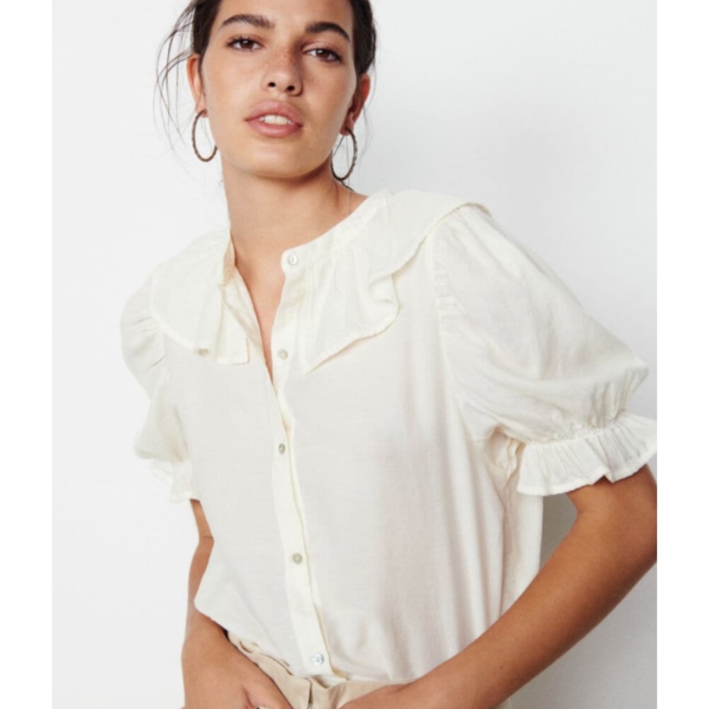 ba&sh Tamaris Blouse Vanilla White Medium